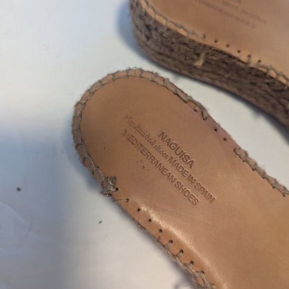 Naguisa Mediterranean Shoe Espadrille Leather Slip On Slide Anthropologie Sandal - Picture 4 of 9